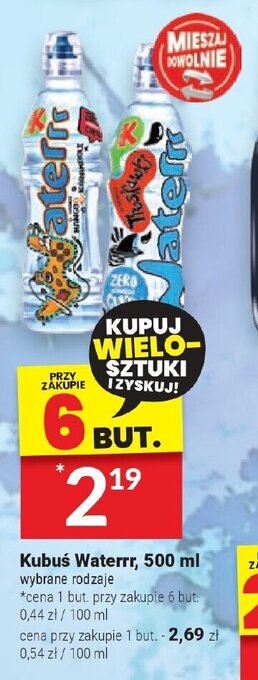 Twój Market Kubuś Waterrr, 500 ml oferta