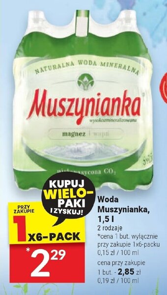 Twój Market Woda Muszynianka 1,5 l oferta