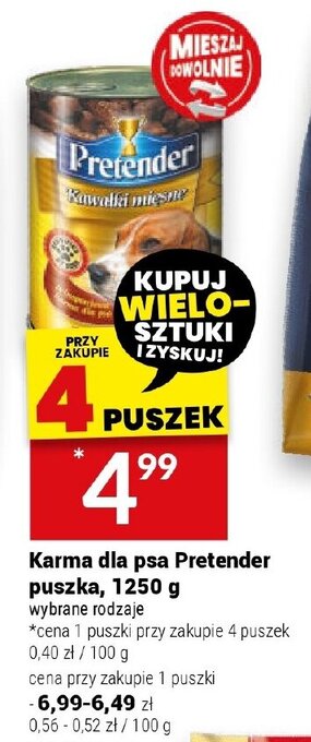 Twój Market Karma dla psa Pretender puszka, 1250 g oferta