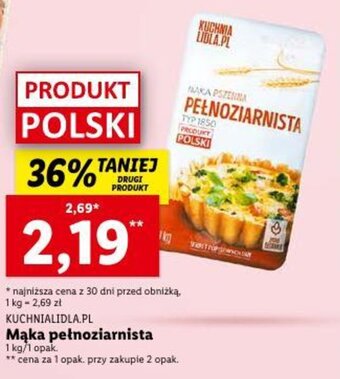 Lidl Mąka pełnoziarnista 1 kg oferta