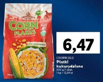 Lidl CROWNFIELD Płatki kukurydziane 500 g oferta