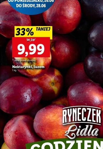 Lidl Nektarynki, luzem 1 kg oferta