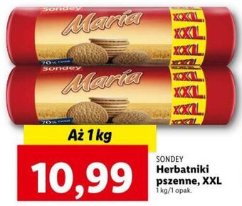 Lidl SONDEY Herbatniki pszenne, XXL 1 kg oferta