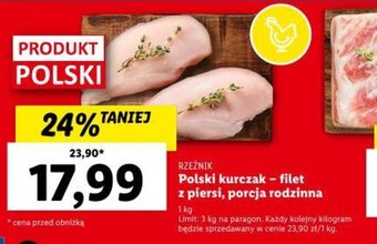 Lidl Polski kurczak - filet z piersi, porcja rodzinna 1 kg oferta