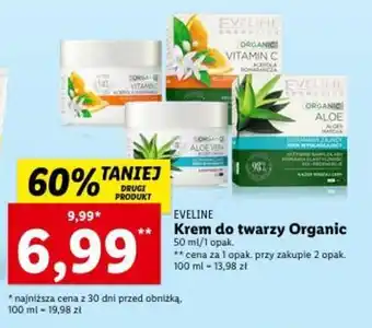 Lidl EVELINE Krem do twarzy Organic 50 ml oferta