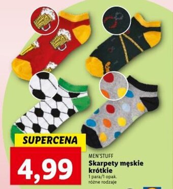 Lidl MEN'STUFF Skarpety męskie krótkie 1 para oferta