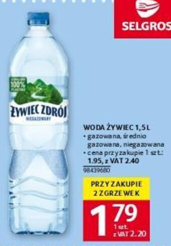 Selgros WODA ŻYWIEC 1,5 L oferta