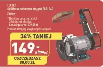 ALDI FERREX Szlifierka taśmowa stojąca FSB-240 oferta