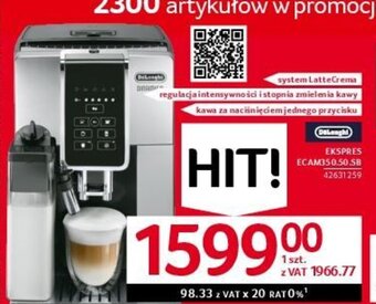 Selgros DeLonghi EKSPRES ECAM350.50 SB oferta