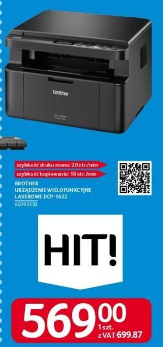 Selgros BROTHER URZĄDZENIE WIELOFUNKCYJNE LASEROWE DCP-1622 oferta