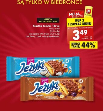 Biedronka Jeżyki Ciastka 140 g oferta