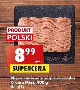 Biedronka Mięso mielone z nogi z kurczaka Kraina Mięs, 400 g oferta
