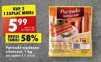 Biedronka Parówki wędzone z kurcząt, 1 kg oferta