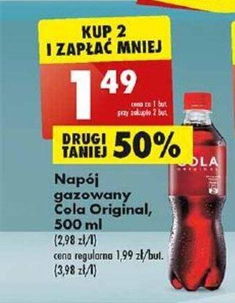 Biedronka Napój gazowany Cola Original, 500ml oferta