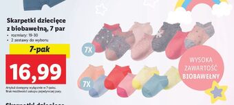 Lidl Skarpetki dziecięce oferta