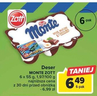 Carrefour Deser mleczno-czekoladowy z orzechami zott monte oferta
