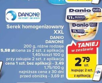 Carrefour Serek wanilia danone danio oferta