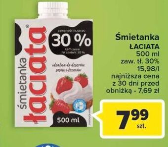 Carrefour Śmietanka 30 % łaciata oferta