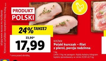 Lidl Filet z piersi kurczaka rzeźnik codzienna dostawa oferta