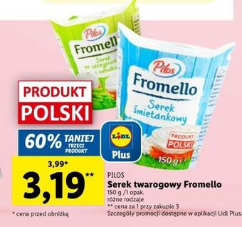 Lidl Serek twarogowy śmietankowy pilos fromello oferta