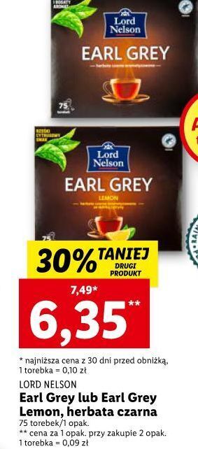 Lidl Herbata earl grey lemon lord nelson oferta