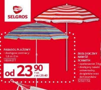 Selgros PARASOL PLAŻOWY oferta