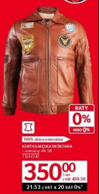Selgros KURTKA MĘSKA SKÓRZANA oferta