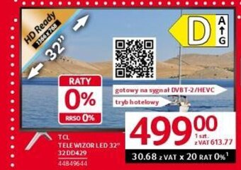 Selgros TCL TELEWIZOR LED 32" 32DD429 oferta