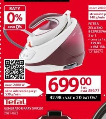 Selgros Tefal GENERATOR PARY SV9201 oferta