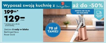 Biedronka BerlingerHaus Rose Gold Zestaw 5 noży w bloku oferta