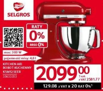 Selgros KITCHEN AID ROBOT KUCHENNY KSM125EER oferta