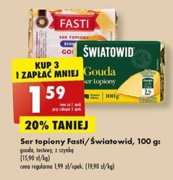 Biedronka Ser topiony z szynką oferta