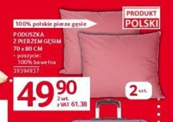 Selgros PODUSZKA Z PIERZEM GESIM 70 x 80 cm oferta