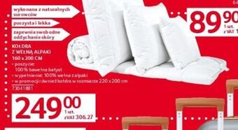 Selgros KOŁDRA Z WEŁNĄ ALPAKI 160 x 200 cm oferta