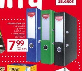 Selgros SEGREGATOR A4 oferta