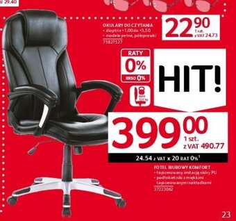 Selgros FOTEL BIUROWY KOMFORT oferta