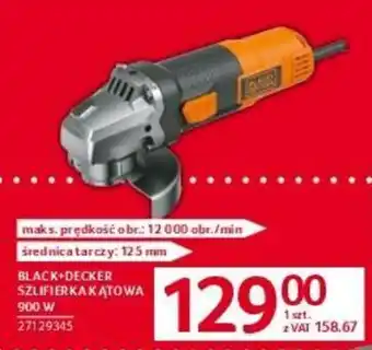 Selgros BLACK+DECKER SZLIFIERKA KĄTOWA 900 W oferta