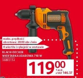 Selgros BLACK+DECKER WIERTARKA UDAROWA 710 W oferta