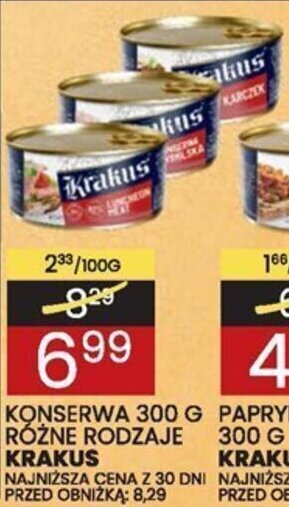 Wafelek KRAKUS KONSERWA 300 G oferta