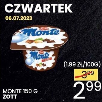 Wafelek ZOTT MONTE 150 G oferta