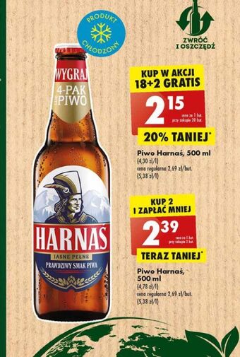 Biedronka Piwo harnaś jasne pełne oferta