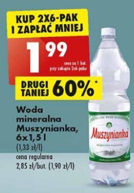 Biedronka Woda niegazowana muszynianka oferta