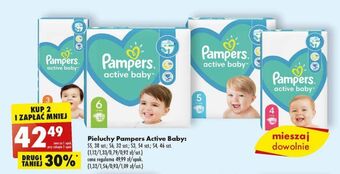 Biedronka Pieluszki midi 3 pampers active baby oferta