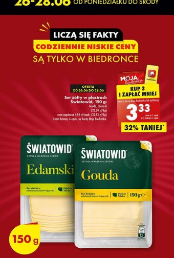 Biedronka Ser gouda światowid oferta