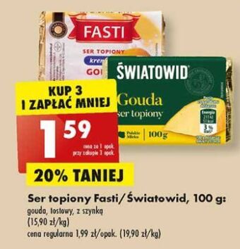 Biedronka Ser topiony gouda fasti oferta