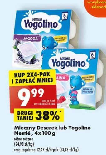 Biedronka Deserek malinowy nestle yogolino (jogolino) oferta