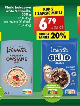 Biedronka Płatki owsiane górskie vitanella oferta