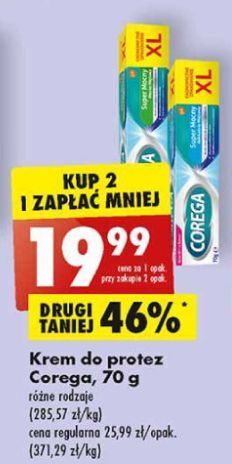 Biedronka Krem mocujący do protez mocno miętowy corega super mocny oferta