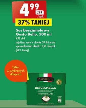 Biedronka Sos beszamelowy gustobello oferta