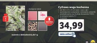 Lidl Waga kuchenna cyfrowa oferta